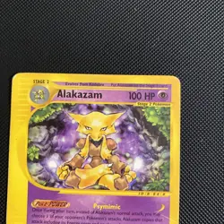 Pokemon TCG Alakazam 33/165 Expedition Base Set Regular Non Holo Rare Card LP - Image 2