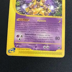 Pokemon TCG Alakazam 33/165 Expedition Base Set Regular Non Holo Rare Card LP - Image 3