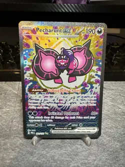 Pokemon TCG SV-Prismatic Evolutions Pecharunt EX #163/131 SIR Near Mint - Image 1