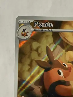 Pignite 097/086 Pokemon English White Flare Illustration Rare Full Art Holo NM - Image 3