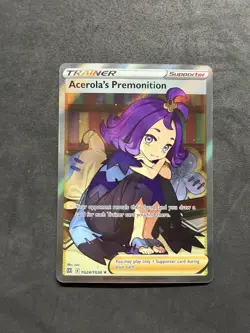 Pokemon Acerola's Premonition Ultra Rare Full Art Holo TG24/TG30 Brilliant Stars - Image 1