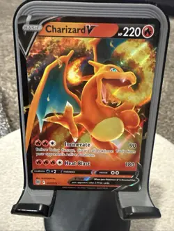 2022 Pokemon Charizard V 017/172 Ultra Rare Sword Shield Brilliant Stars NM - Image 1