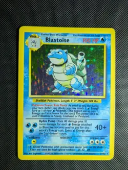 Wizards of the Coast Pokemon TCG Base Set Blastoise Holo Rare 2/102 1999 - Image 1