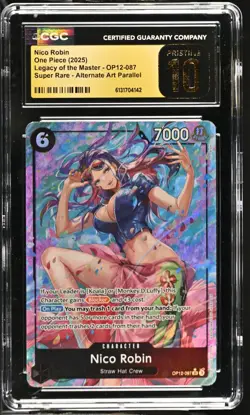 ONE PIECE Nico Robin Alt Art OP12-087 - CGC 10 PRISTINE BLACK LABEL WAIFU - Image 1
