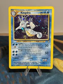 Kingdra 8/111 Neo Genesis Holo Foil Rare Pokemon TCG Gen 2 Card Vintage LP MP - Image 1