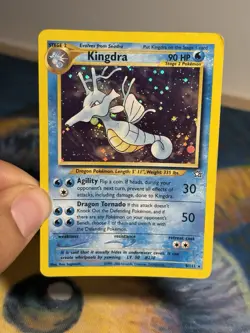 Kingdra 8/111 Neo Genesis Holo Foil Rare Pokemon TCG Gen 2 Card Vintage LP MP - Image 3