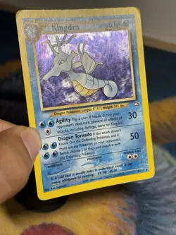 Kingdra 8/111 Neo Genesis Holo Foil Rare Pokemon TCG Gen 2 Card Vintage LP MP - Image 4
