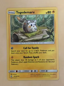 Togedemaru~Cute Pokemon Card~ Botanical Garden Gallery ~Nature - Image 1