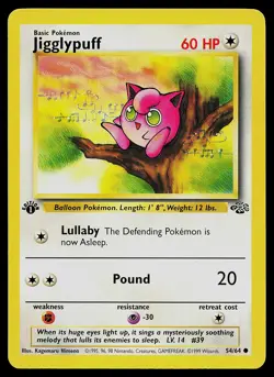 Pokemon Card - Jigglypuff Jungle 54/64 Common 1st Edition - Image 1
