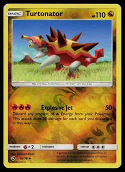 Pokemon Card Dragon Majesty Turtonator 50/70 Reverse Holo Uncommon - Image 1
