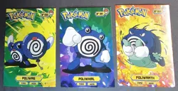 POLIWAG X POLIWHIRL X POLIWRATH LOT - POKEMON KANTO CARDS TOP POKEDEX CCG FOIL - Image 1