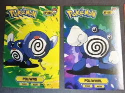 POLIWAG X POLIWHIRL X POLIWRATH LOT - POKEMON KANTO CARDS TOP POKEDEX CCG FOIL - Image 2