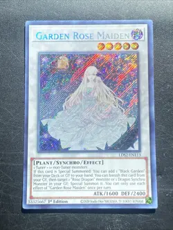 Yugioh Card TCG Garden Rose Maiden LDS2-EN113 Secret Rare 1st Edition Played - Image 1