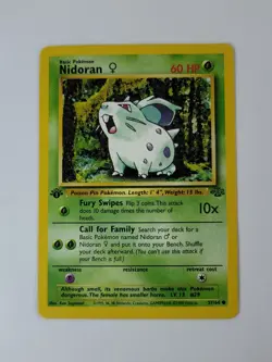 Pokemon Card Nidoran F 57/64 1st Edition Jungle Regular US - Image 1