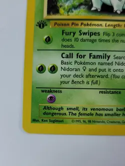 Pokemon Card Nidoran F 57/64 1st Edition Jungle Regular US - Image 4