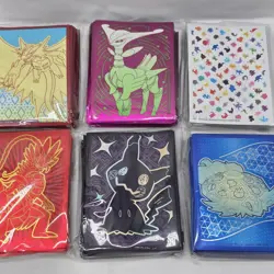 Lot Of 6 SEALED Pokemon Premium Card Sleeves Packs - No Duplicates! 390 TOTAL - Image 1