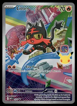 Pokemon Cards Litten 044 Mega Evolution Promo NM *2 - Image 1