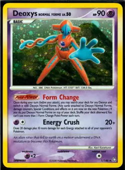 Deoxys Normal Forme 1/146 Holo R Legends Awakened Pokemon Holo LP - Image 1