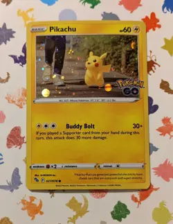Pokemon TCG Pikachu 027/078 Cosmos Holo Promo Pokemon Go English 2022 - Image 1