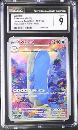 CGC Mint 9: Wailord 162/159 2025 Pokemon Journey Together IR - Image 1