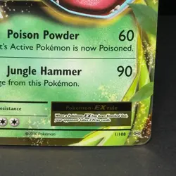 Pokemon TCG - Venusaur EX 1/108 - Holo Full Art Rare - XY Evolutions HP - Image 2
