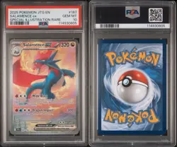 2025 POKEMON JTG EN-JOURNEY TOGETHER #187 SALAMENCE EX PSA 10 - Image 3