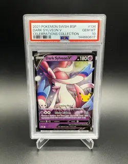 Dark Sylveon V SWSH134 Pokemon Celebrations Black Star Promo PSA 10 GEM MT - Image 1