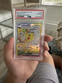 Pokemon TCG Pikachu ex PSA 10 2024 SV8 Super Electric Breaker 132/106 SAR Holo - Image 1