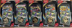 5 Pack Sealed Pokemon Chaos Rising Blister Pack Toxel Cosmo Foil Promo w/ Coin - Image 1