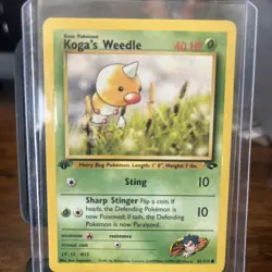 Koga's Weedle 82/132 Gym Challenge Regular 1st Edition 2000 Pokemon - Image 1