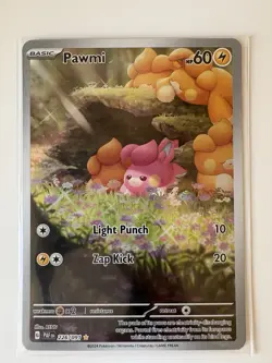 Pawmi 226/91 Pokemon TCG S&V Paldean Fates Illustration Rare Holo Near Mint - Image 2