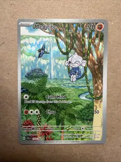 Pokemon TCG Meditite 153/142 SV07: Stellar Crown Illustration Rare Holo - Image 2