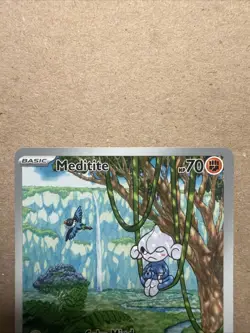 Pokemon TCG Meditite 153/142 SV07: Stellar Crown Illustration Rare Holo - Image 3
