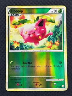 Hoppip 67/123 Common HeartGold & SoulSilver Pokemon Reverse Holo Near Mint - Image 1