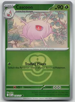 Cascoon (Love Ball) 014/217 Ascended Heroes Pokemon Reverse Holo NM Common - Image 1