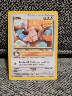 Pokemon TCG Cleffa 20/111 Neo Genesis Regular English 2000 WOTC RARE Vintage - Image 1