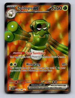 SPIDOPS EX 223/198 ULTRA RARE SCARLET & VIOLET POKEMON NM - Image 1