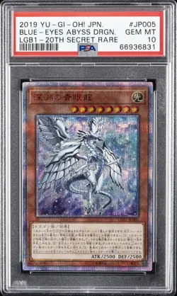 2019 YU-GI-OH! JPN 20TH SECRET RARE #JP005 BLUE-EYES ABYSS DRAGON PSA 10 - Image 1