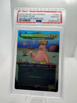 2025 MAGIC THE GATHERING SPONGEBOB SECRET LAIR DROP FOIL PSA 10 GEM PATRICK STAR - Image 1