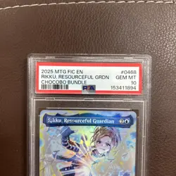 MTG Final Fantasy 0468 Rikku, Resourceful Guardian Chocobo Track Foil PSA 10 - Image 2