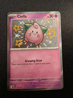 Cleffa 150/091 Paldean Fates Shiny Rare Holo Near Mint - Image 1