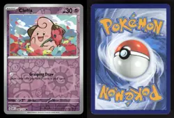Cleffa 080/197 C Obsidian Flames Reverse Holo NM/M Pokemon - Image 3