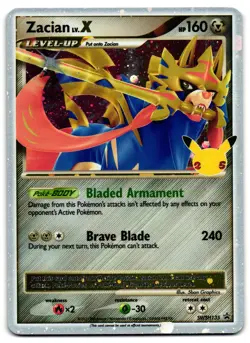 Zacian LV. X SWSH135 - Sword & Shield Promo Promo Pokemon TCG Holo - LP Card - Image 1