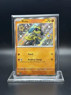 2024 Pokemon Paldean Fates - Riolu Shiny Holo No. 173/91 - Image 1