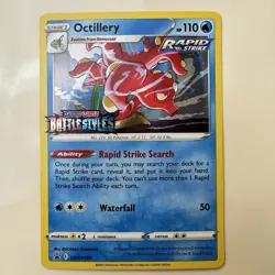Pokemon Octillery SWSH089 Black Star Promos Prerelease Stamped Promo Holo NM - Image 1