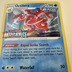 Pokemon Octillery SWSH089 Black Star Promos Prerelease Stamped Promo Holo NM - Image 3