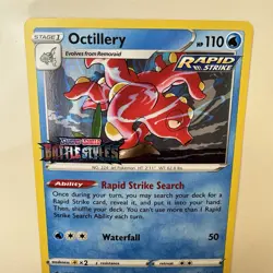 Pokemon Octillery SWSH089 Black Star Promos Prerelease Stamped Promo Holo NM - Image 4