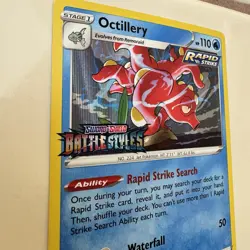 Pokemon Octillery SWSH089 Black Star Promos Prerelease Stamped Promo Holo NM - Image 5