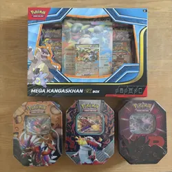 Pokemon x3 tins and x1 box Bundle all New and factory sealed - Image 1