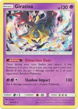 Lightly Played Giratina - 97/214 - Rare - Non-Holo Theme Deck Exclusive Pokemon - Image 1